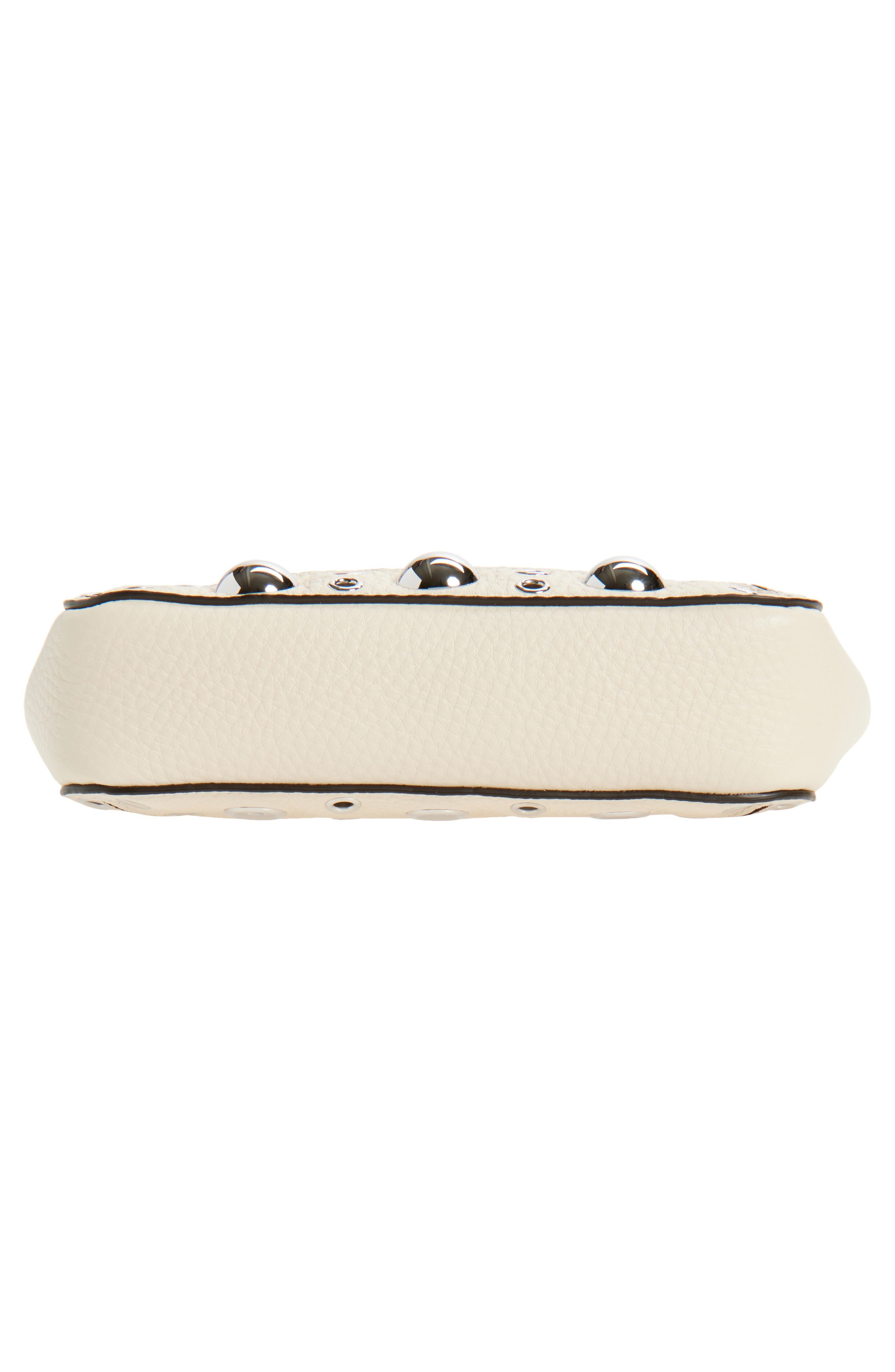 Valentino Garavani Mini Nellcôte Grommet Leather Tote in Light Ivory at Nordstrom - 6