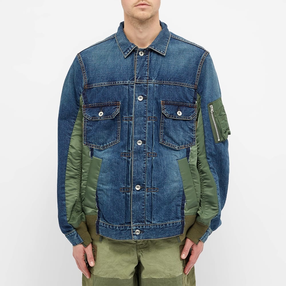 Sacai Denim x MA-1 Jacket - 5