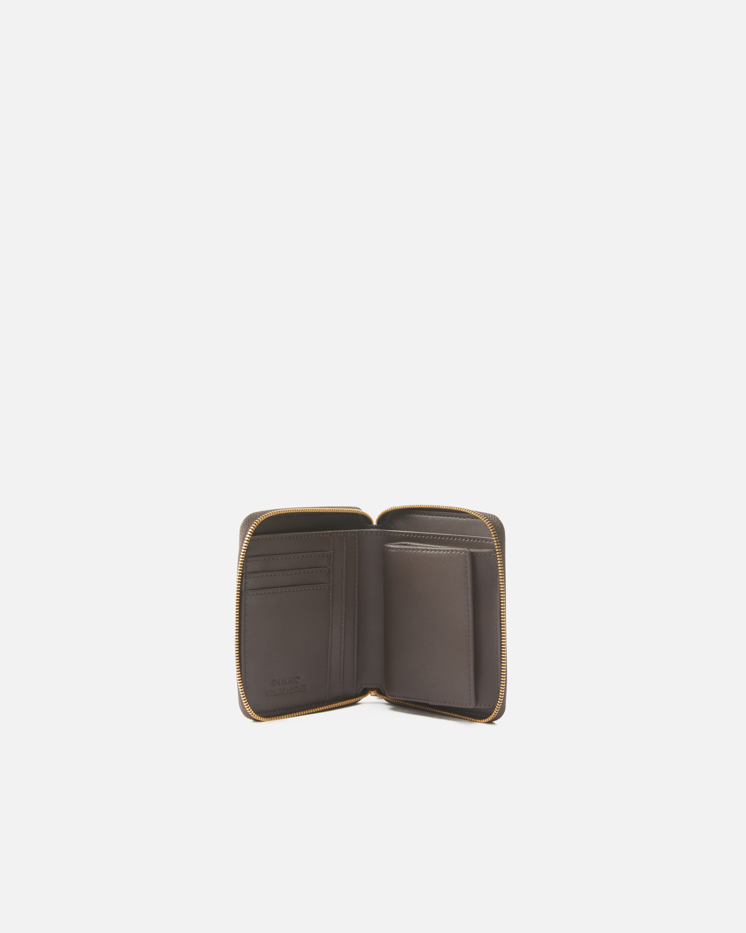 SMALL SQUARE LEATHER WALLET WITH RAISED LOGO - 3