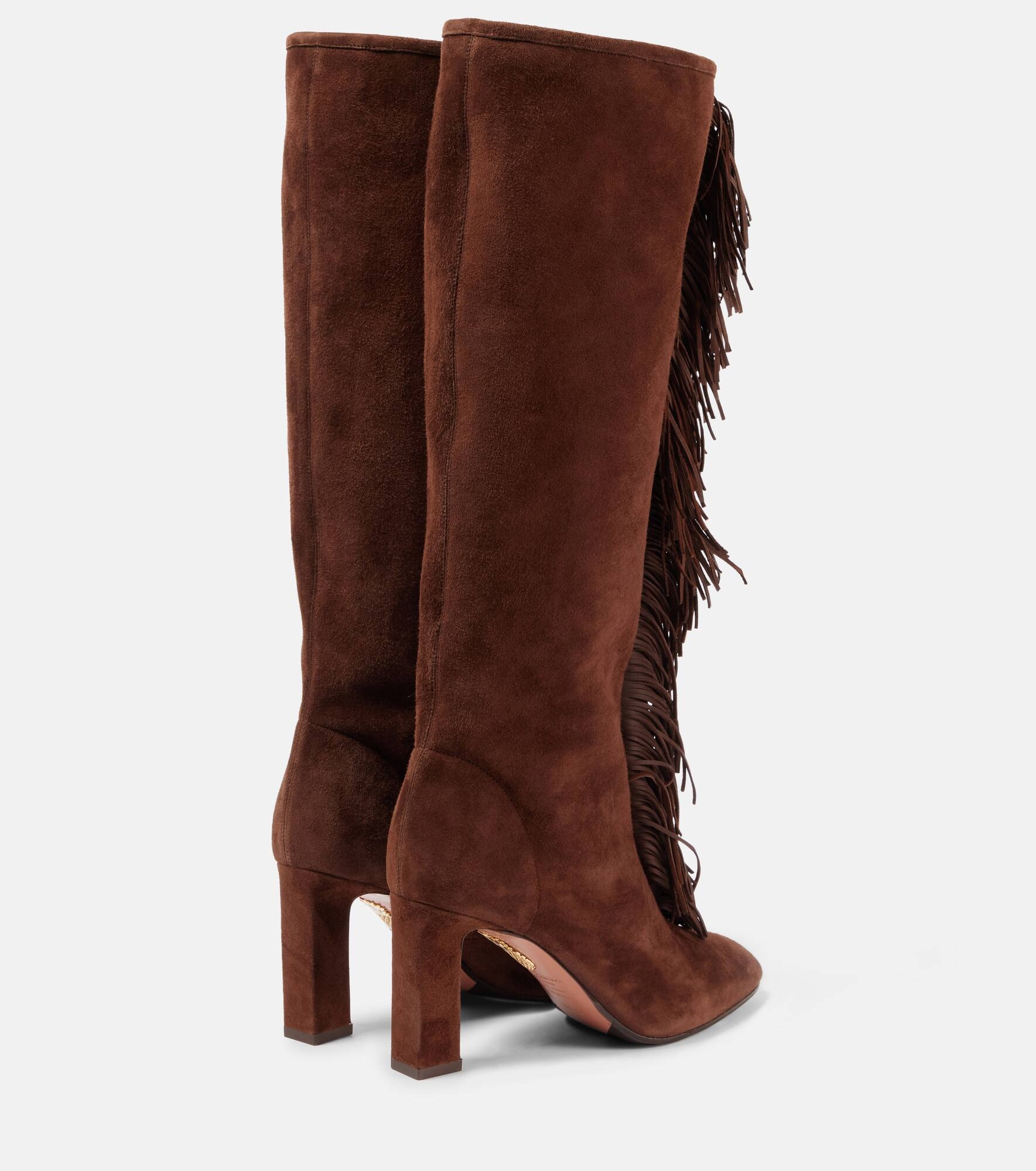 Gytane 85 fringed suede knee-high boots - 2