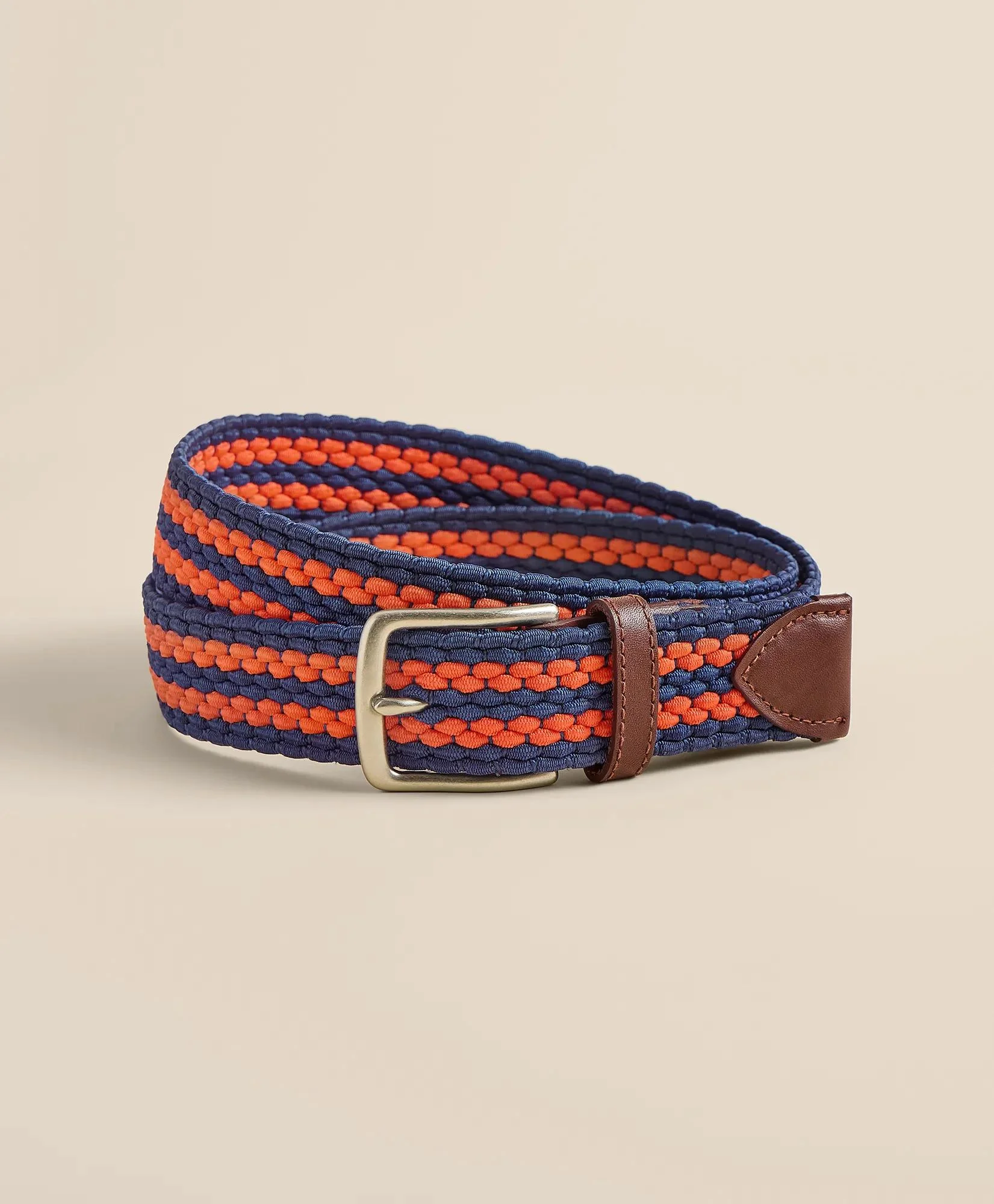Stretch Woven Stripe Belt - 1