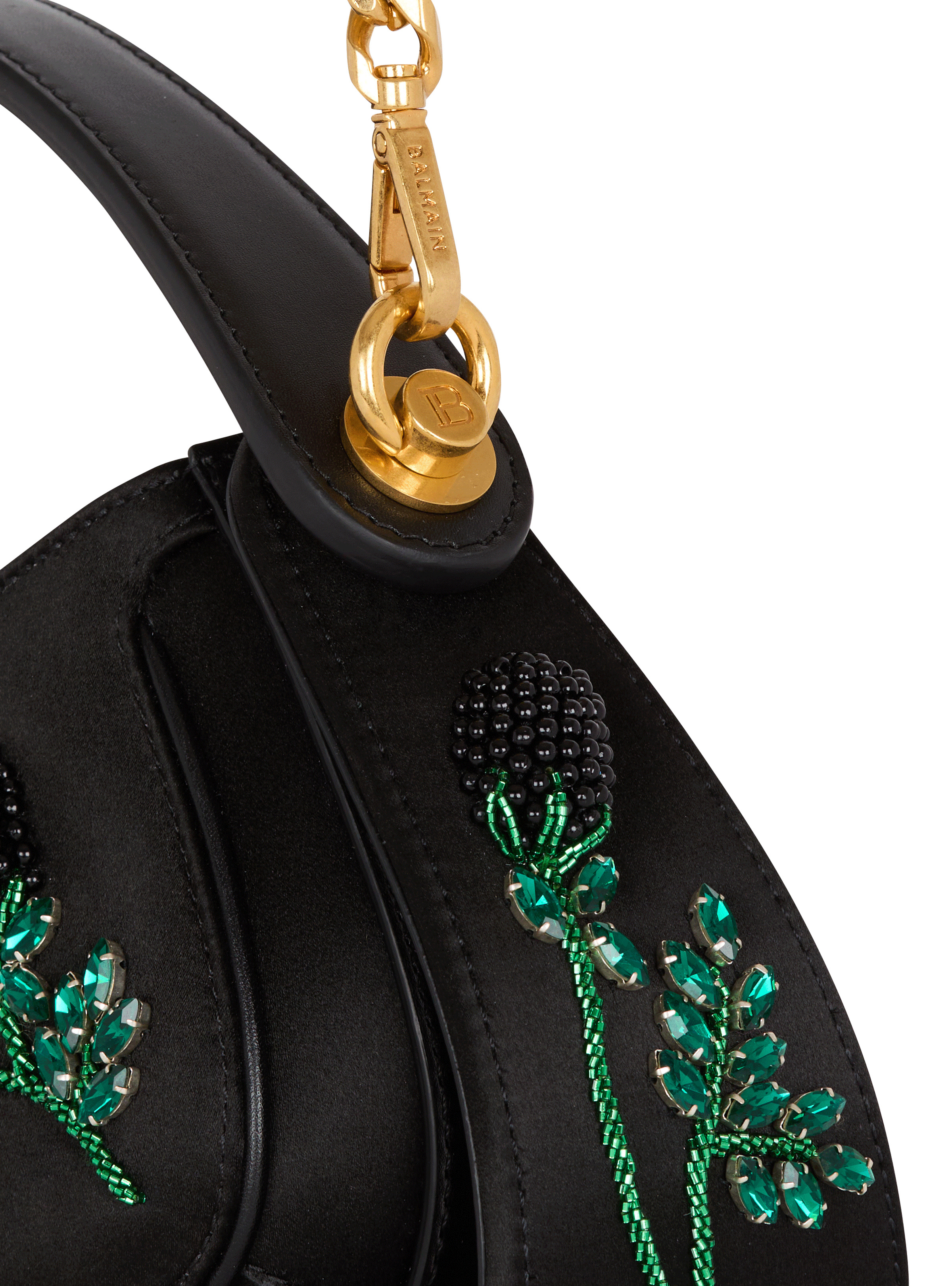 Small Jolie Madame bag in Blackberry-embroidered satin - 5