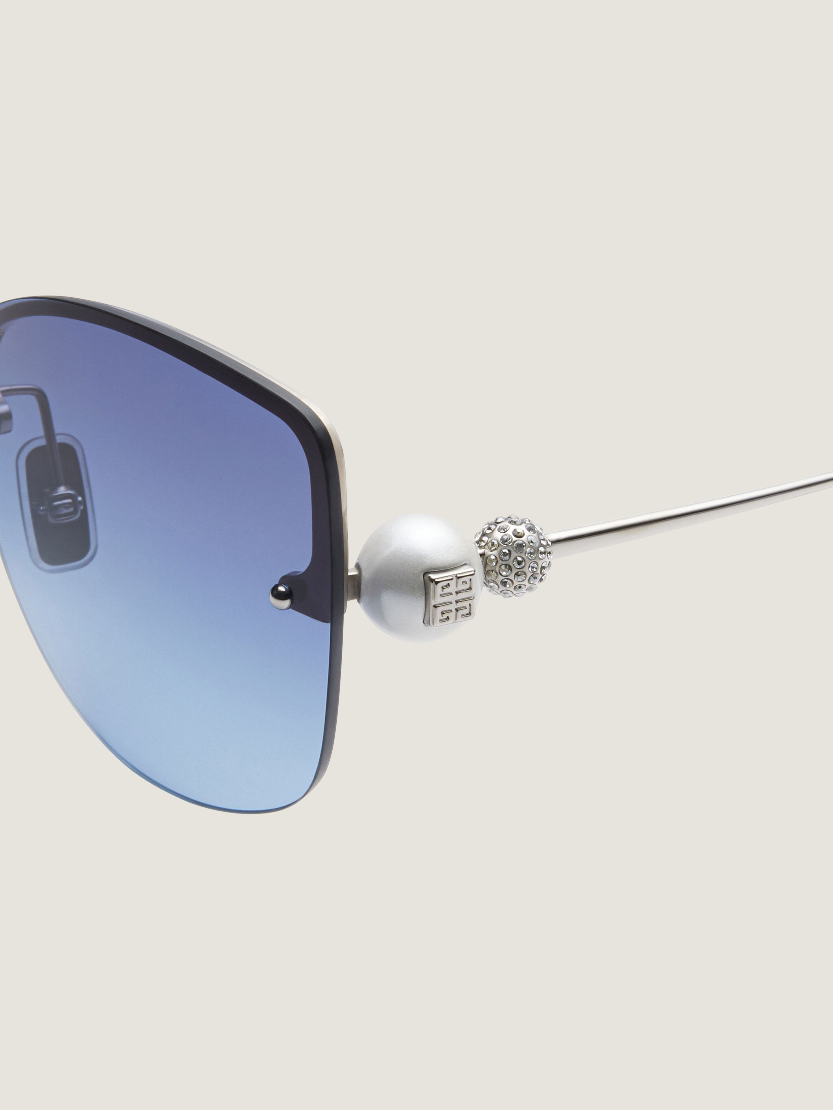 4G PEARL SUNGLASSES IN METAL WITH CRYSTALS - 4