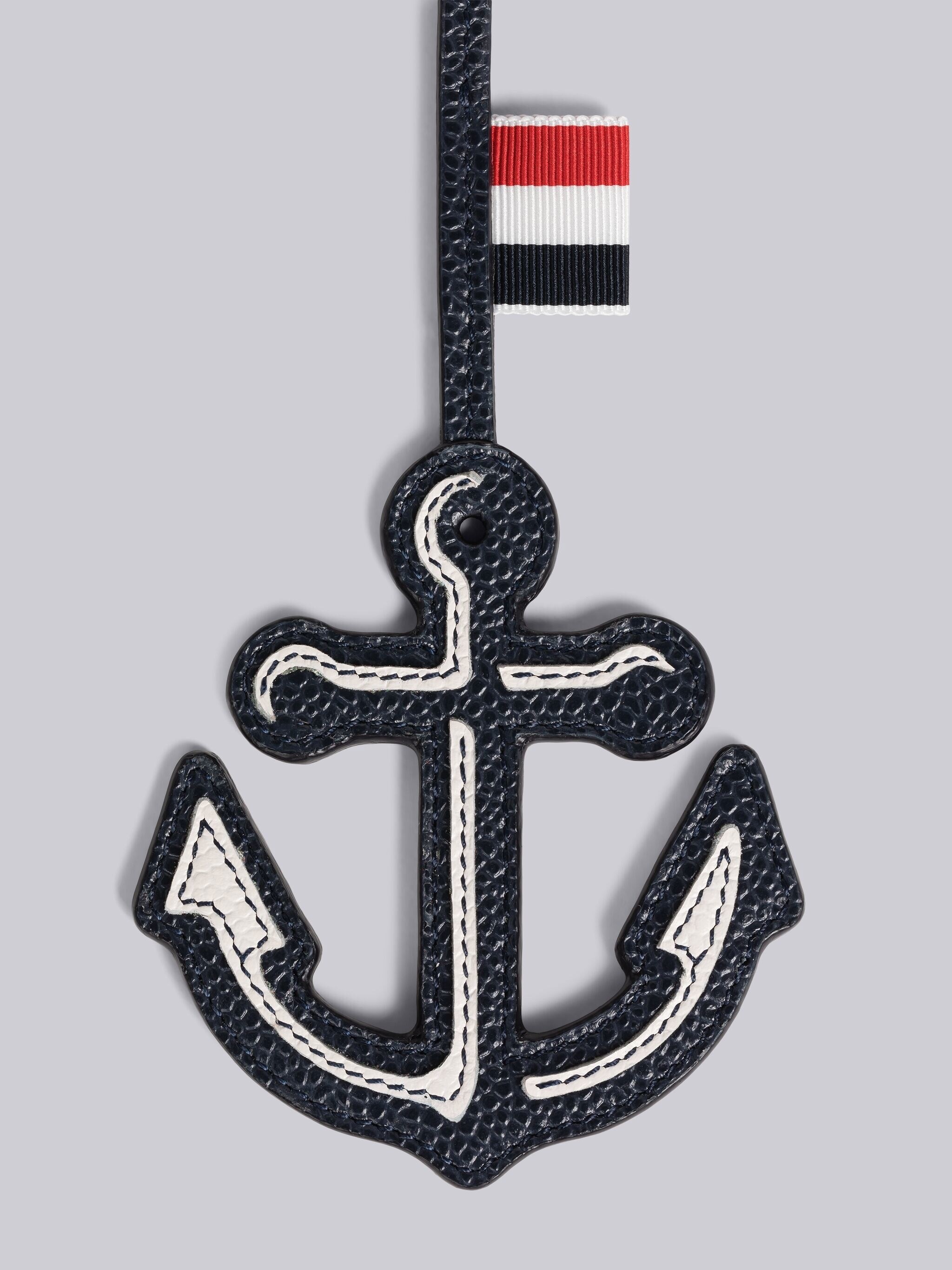 Pebble Grain Leather Anchor Charm - 2