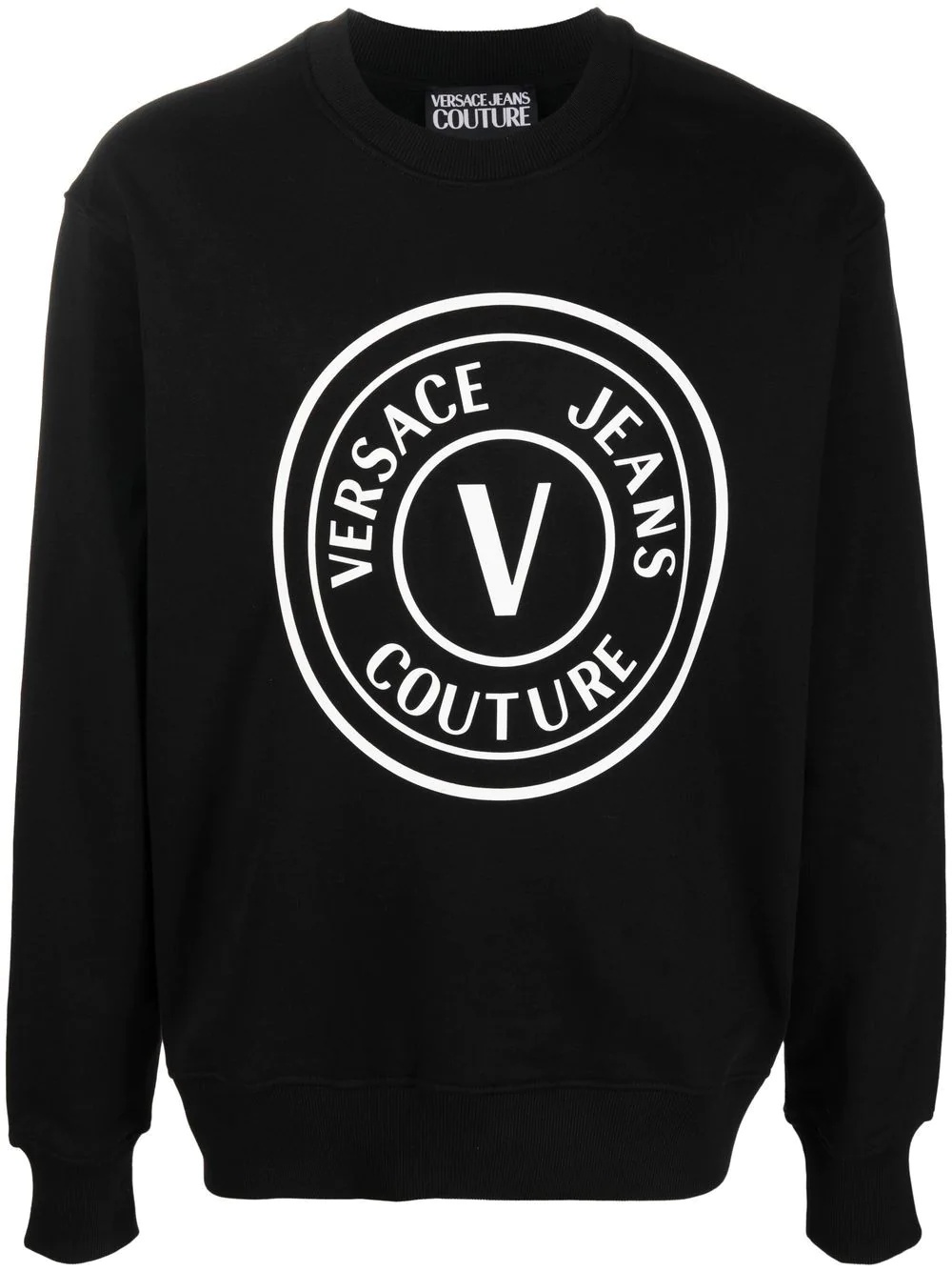 logo-print cotton sweater - 1