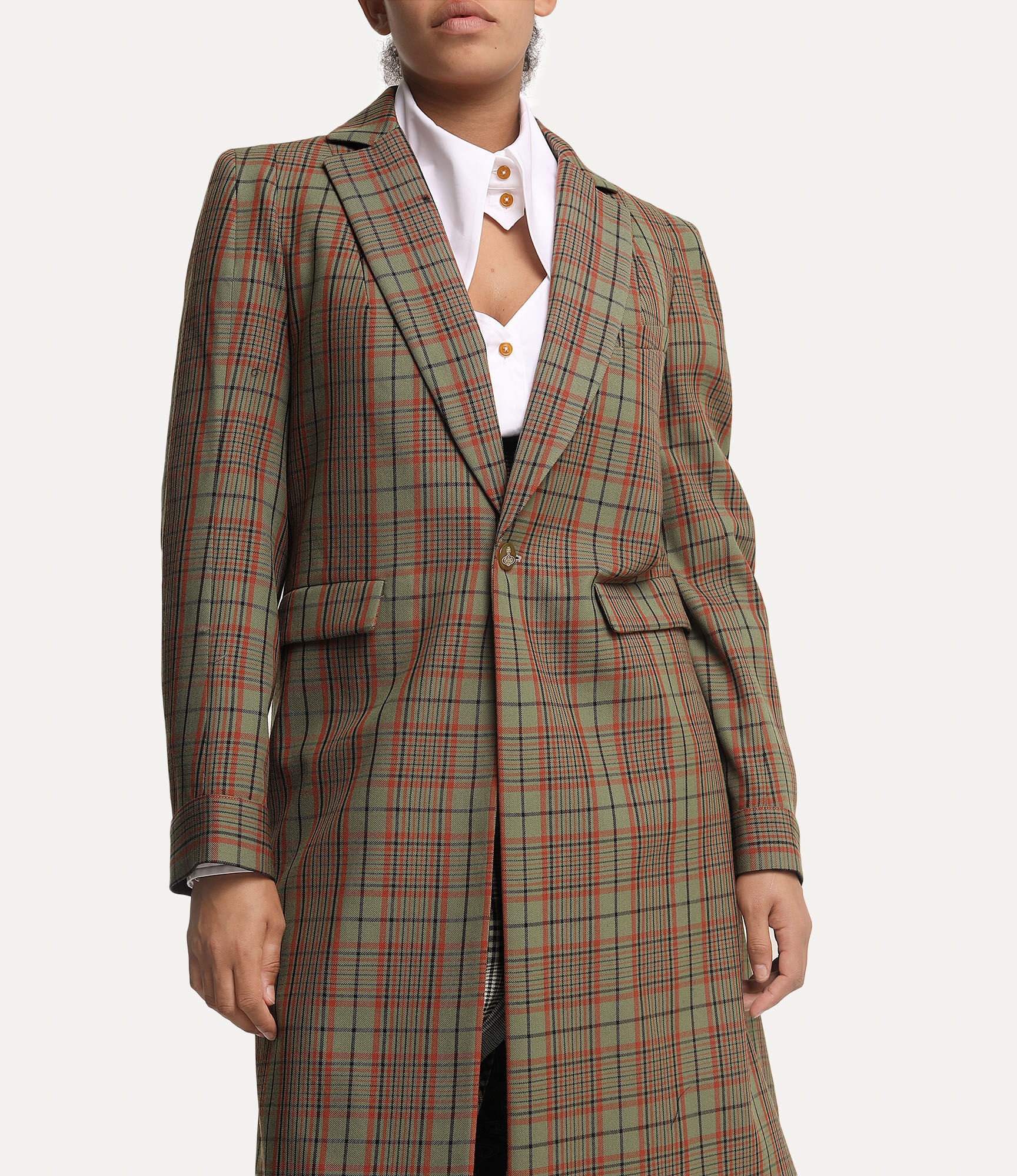 コート Vivienne Westwood Women's ALIEN TEDDY Check Coat Vivienne Westwood ALIEN TEDDY COAT | REVERSIBLE