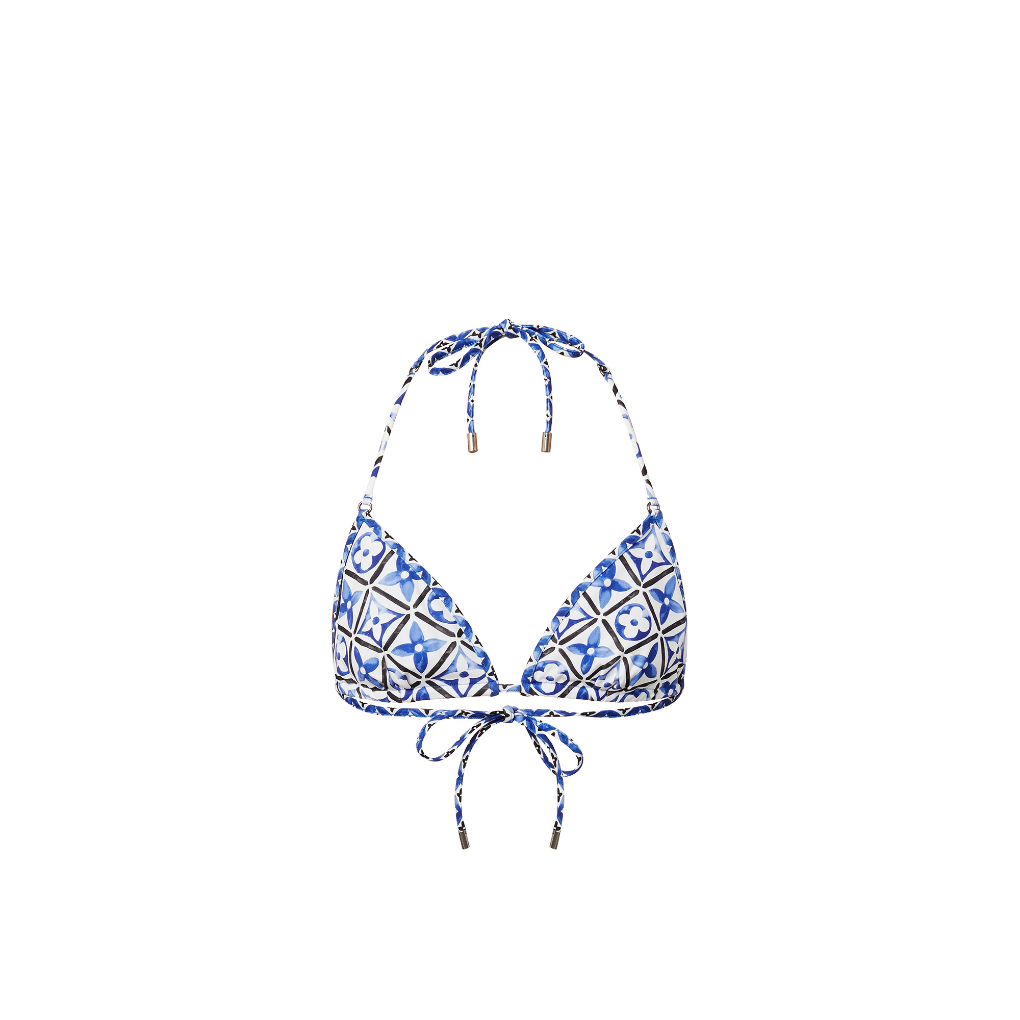 Monogram Flower Tile Bikini Top - 1