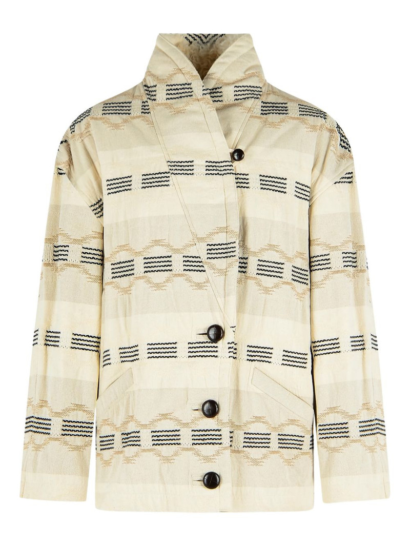 Quayla raised-neck pattern jacket 1