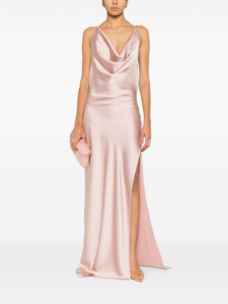 THE ANDAMANE Vera cowl-neck side-slit maxi dress outlook