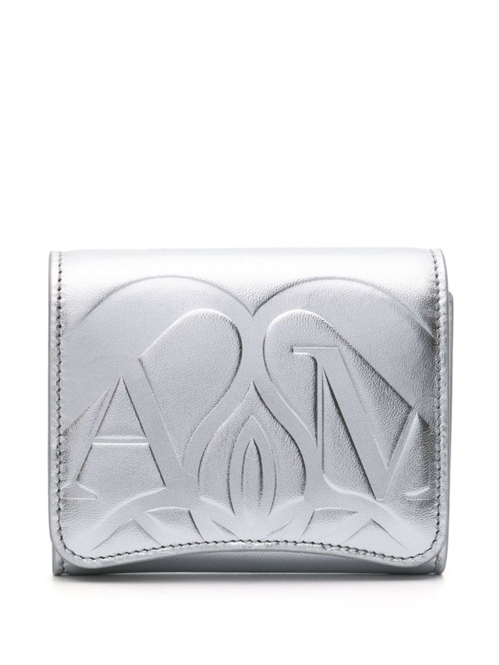 tri-fold metallic leather wallet - 1