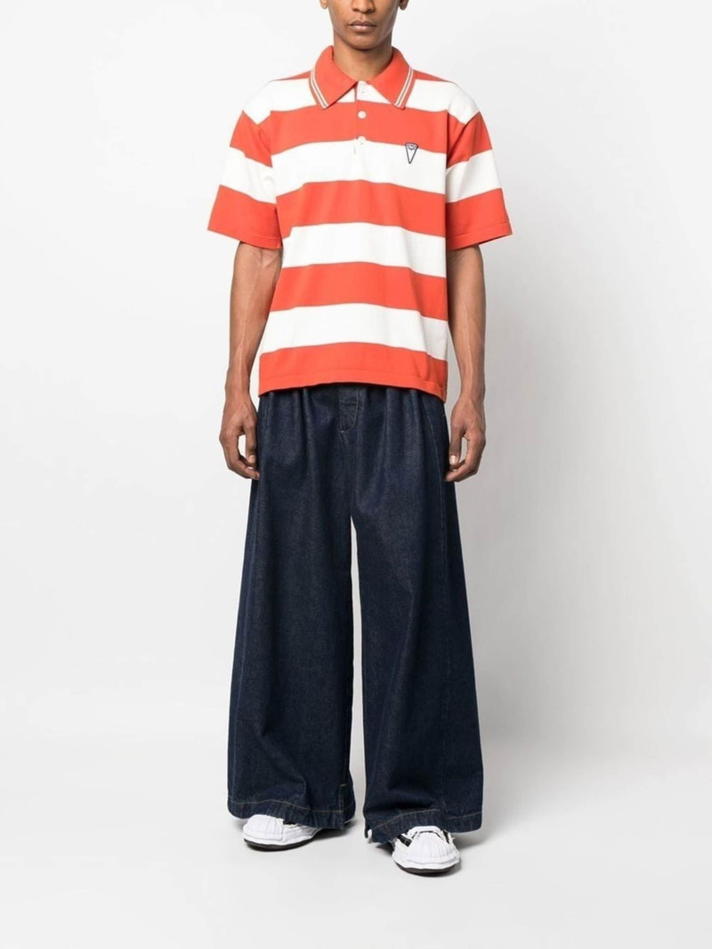 KENZO logo-print striped polo shirt outlook