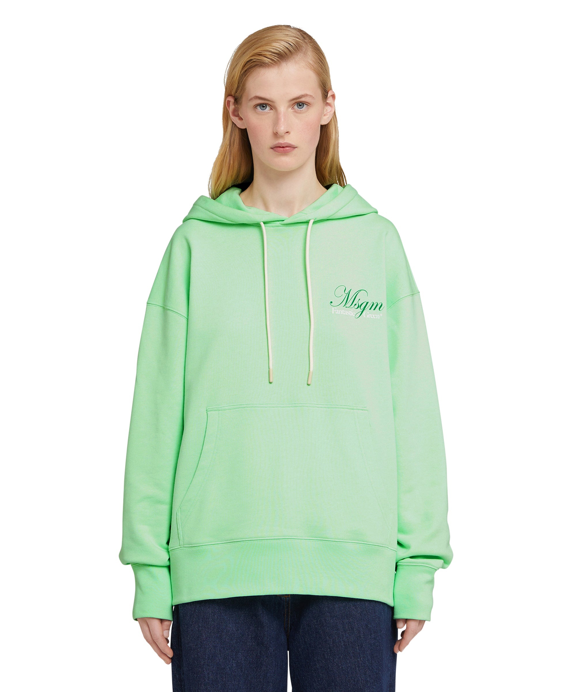 Organic cotton hooded sweatshirt from the MSGM Fantastic Green Capsule - 6