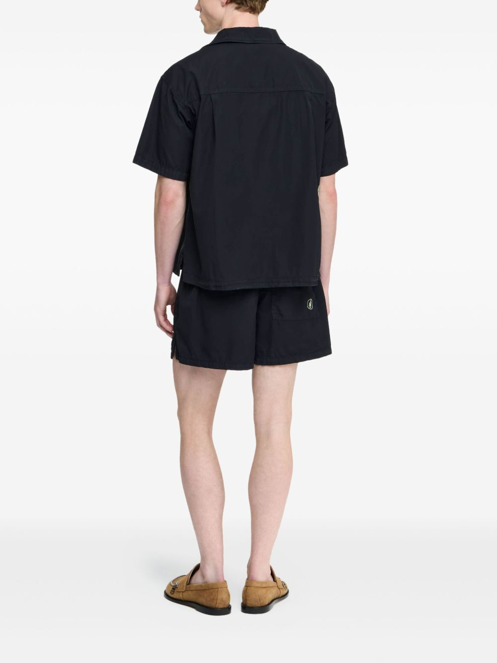 embroidered-detail short-sleeve shirt - 3