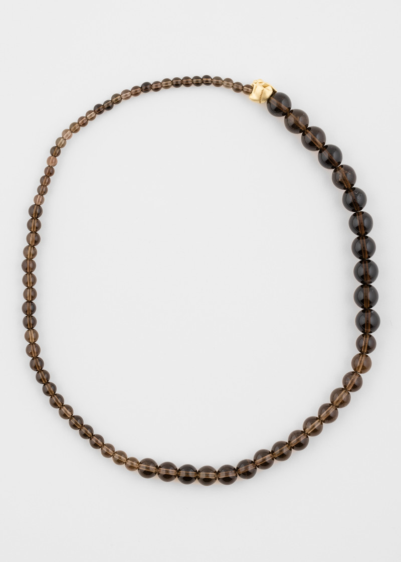 Men's Smoky Quartz & Gold Vermeil Necklace by Completedworks 3
