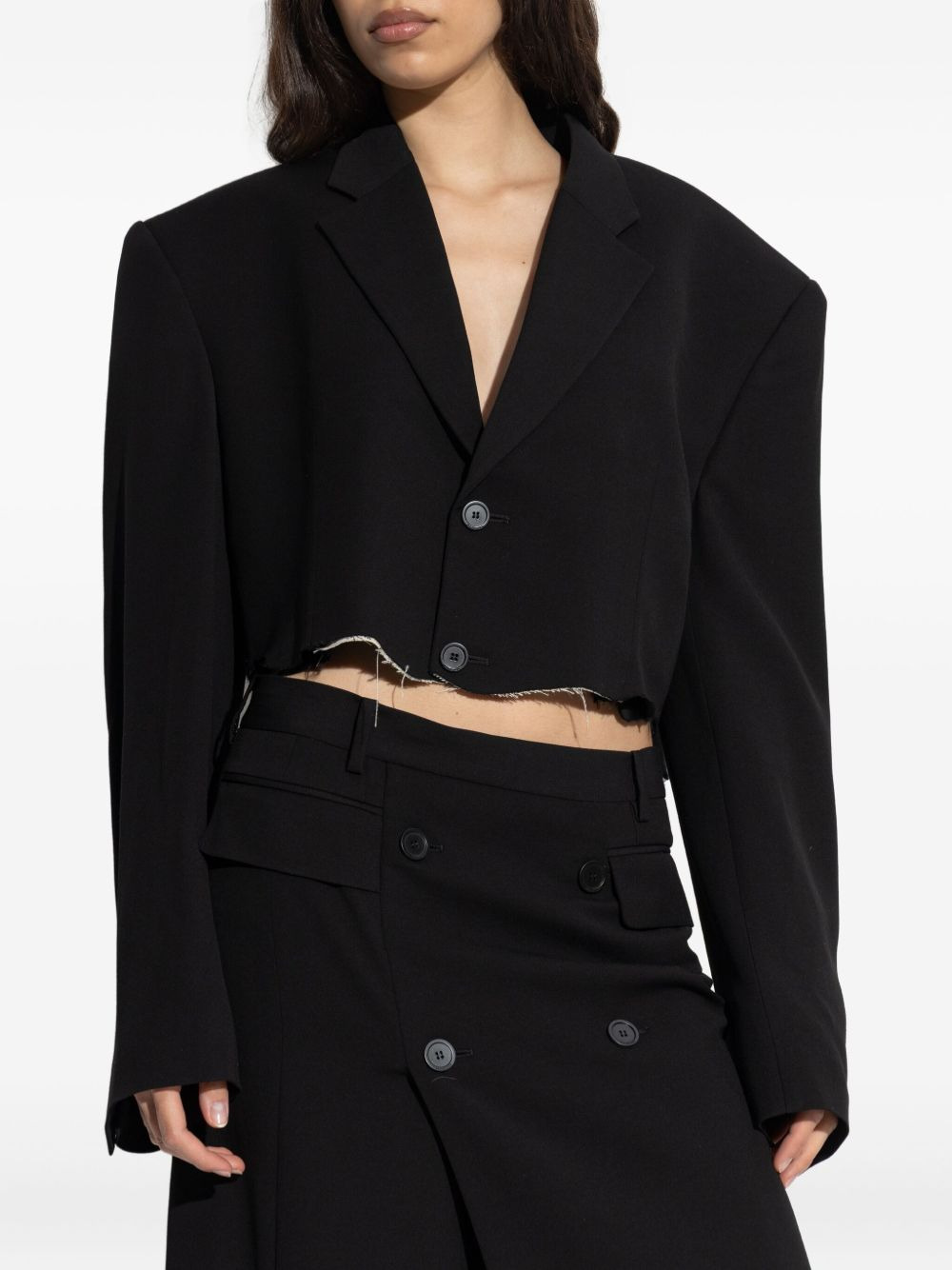 single-breasted notched lapels blazer - 3