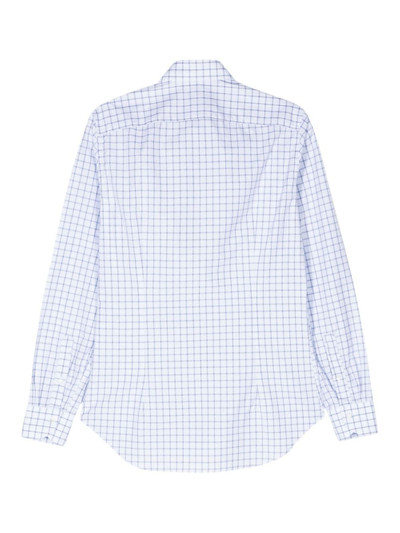 Canali grid-pattern cotton shirt outlook