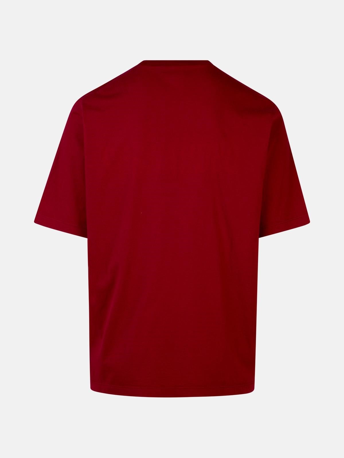 BURGUNDY COTTON T-SHIRT - 3