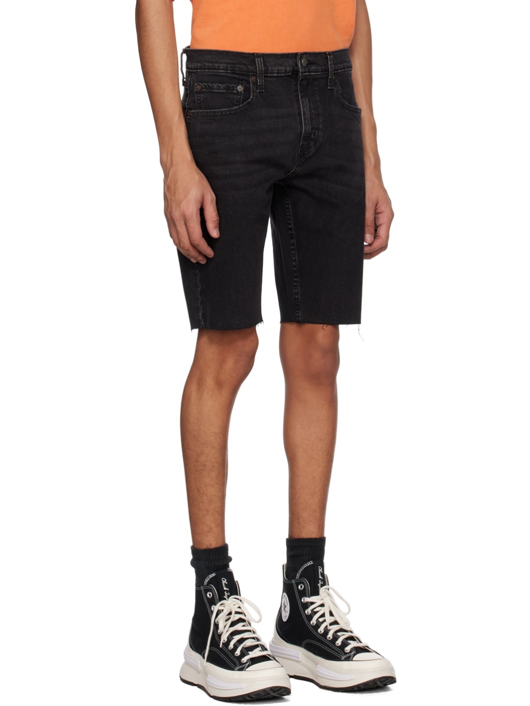 Black 412 Denim Shorts - 2
