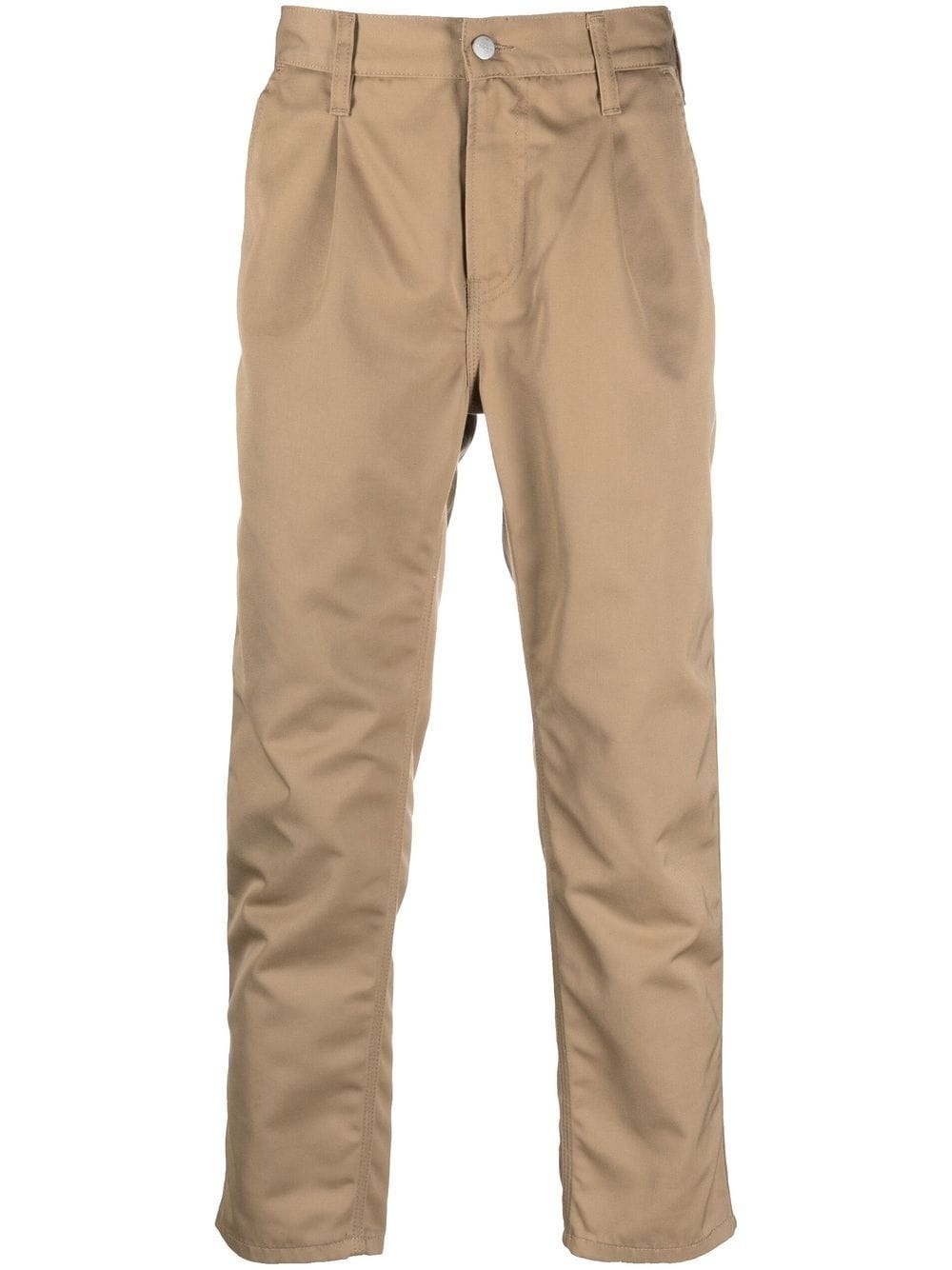 pleat-detail four-pocket chinos - 1