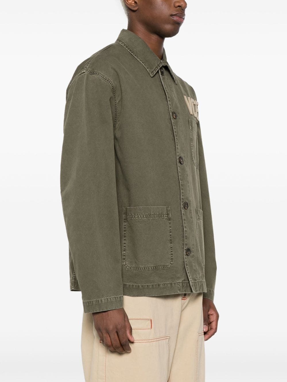 gabardine appliqué shirt - 3