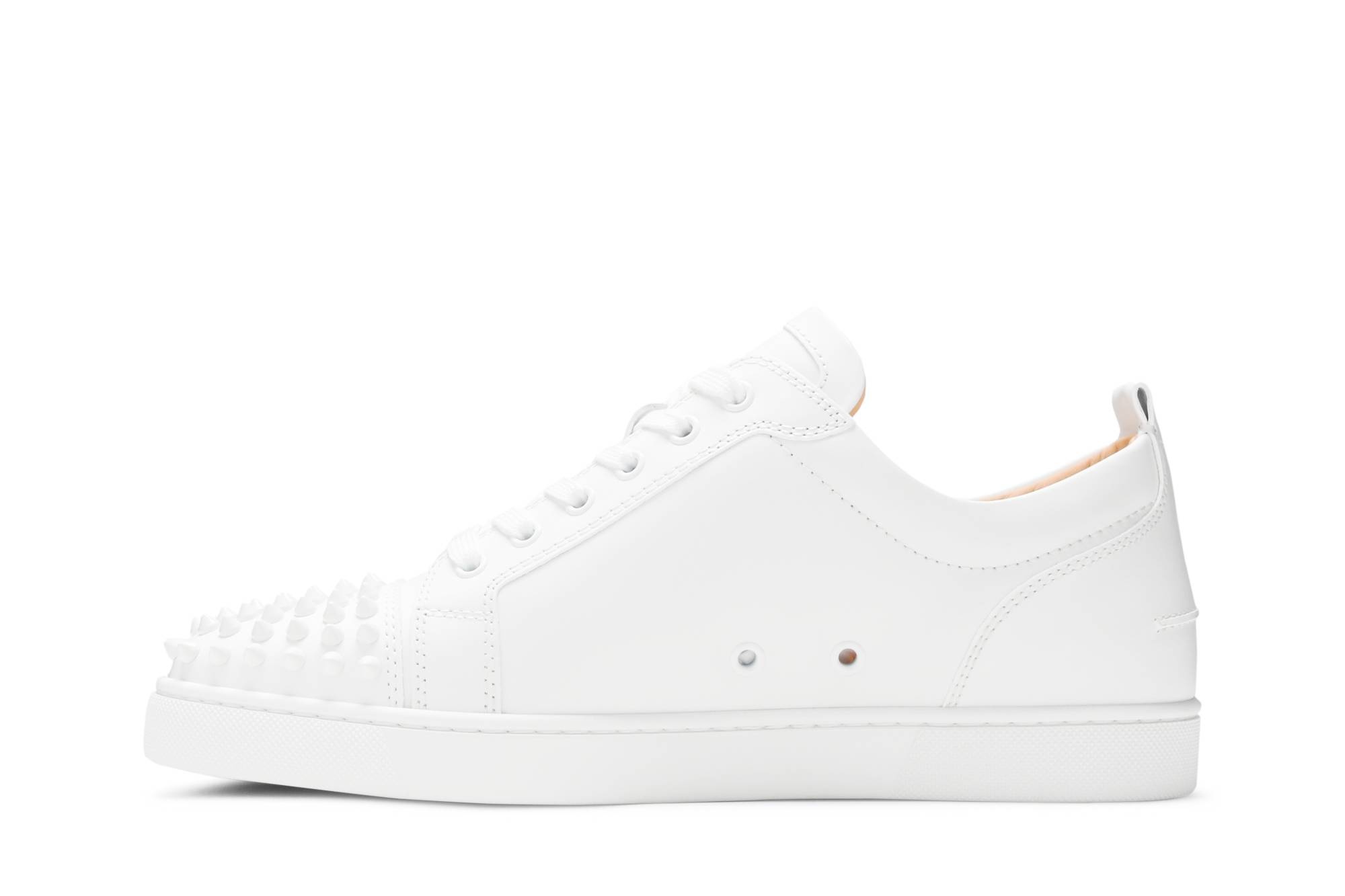 Christian Louboutin Louis Junior Spikes Flat Calf 'White' - 3