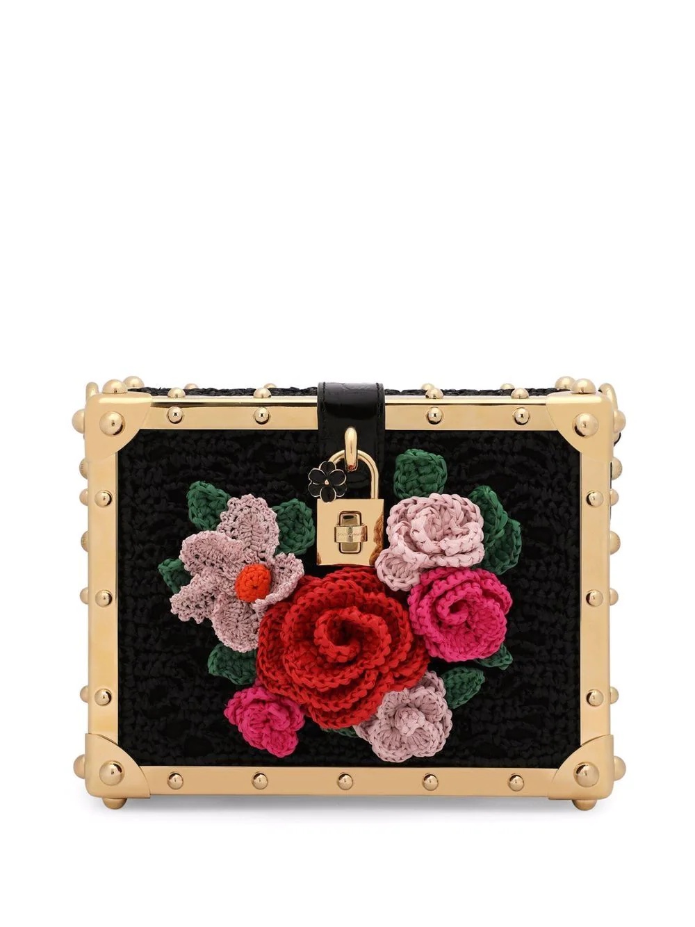 Dolce Box woven-rose bag - 1