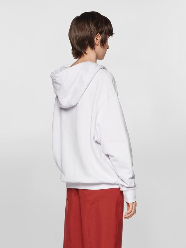 FLOWER PRINT COTTON HOODIE - 3