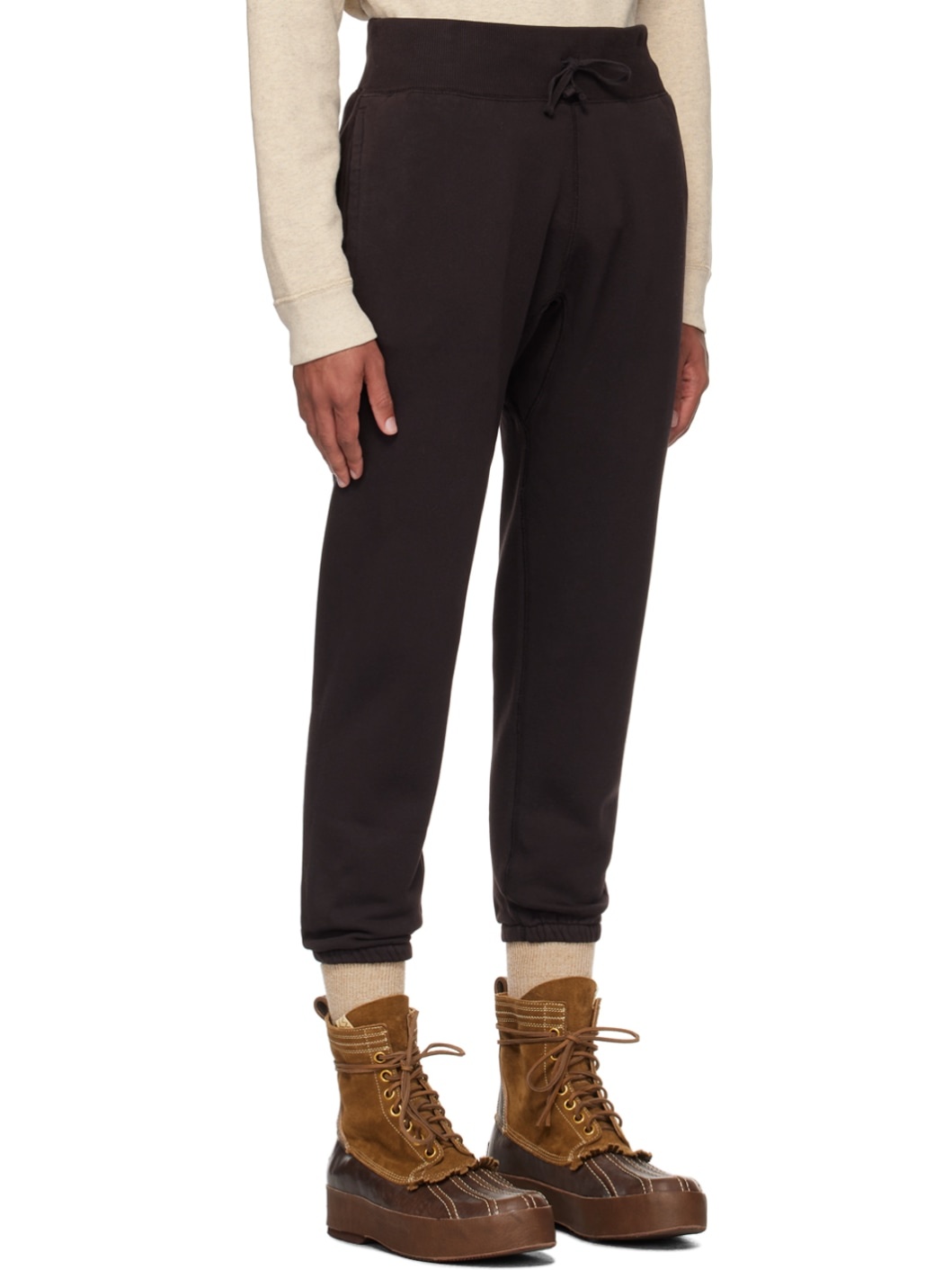 Black Garment-Dyed Sweatpants - 2