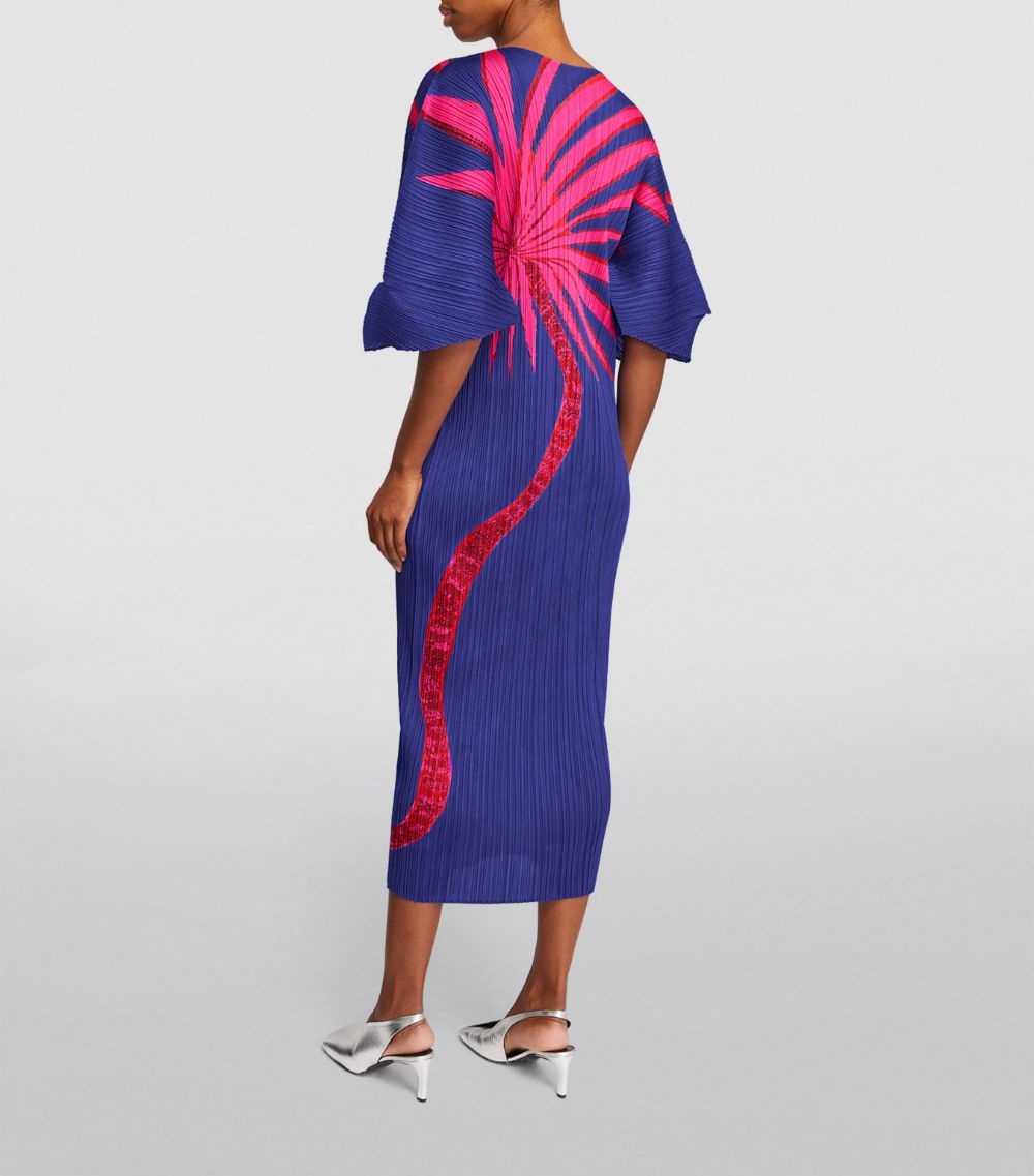 Pleats Please Issey Miyake Pleated Ice Desert Midi Dress | REVERSIBLE