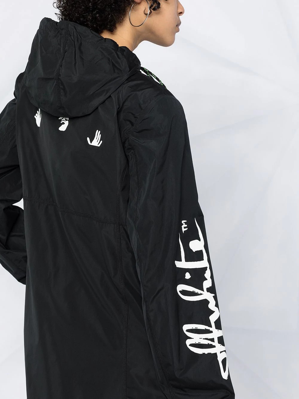 logo-print raincoat - 3