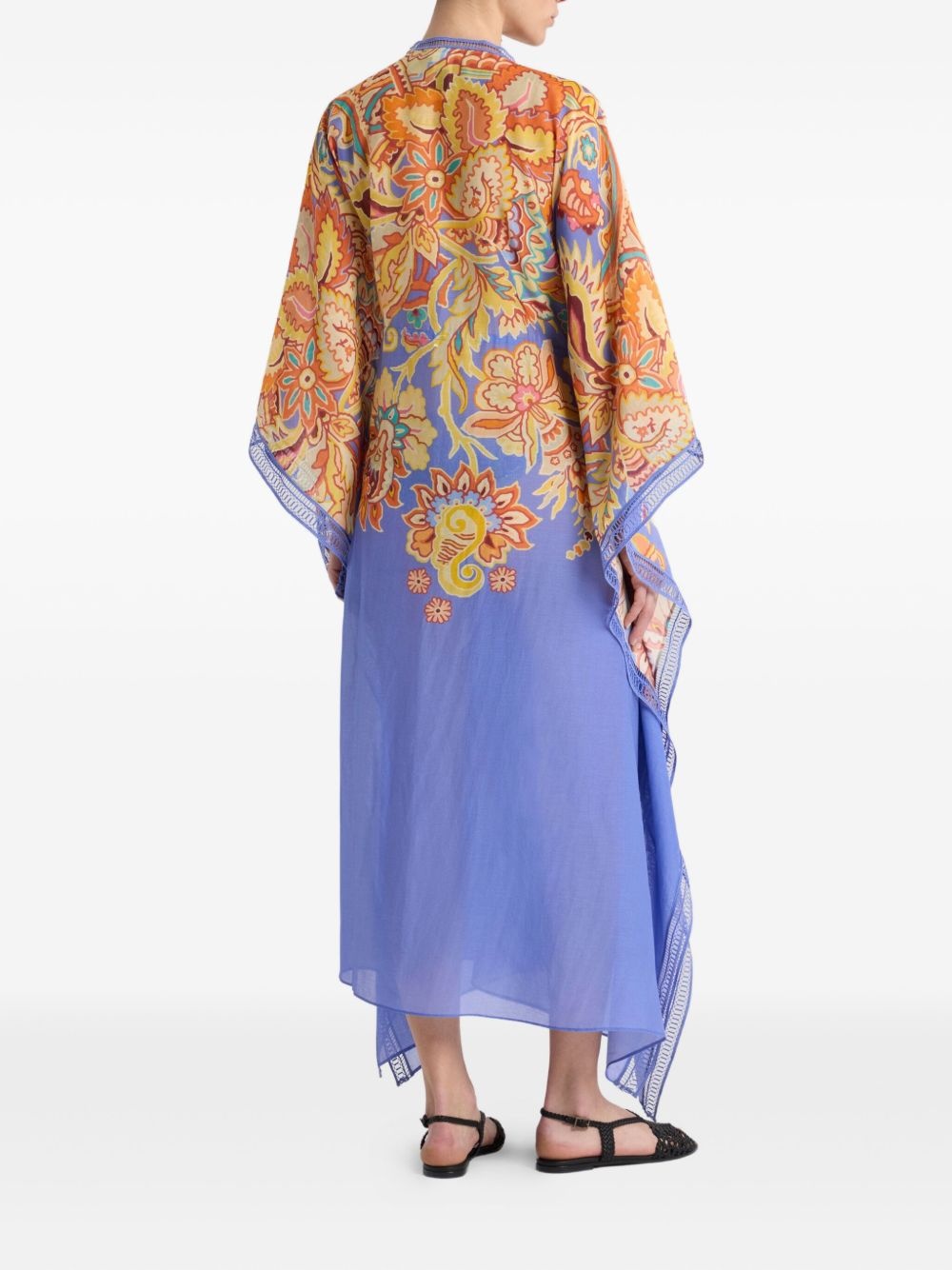 floral-print beach kaftan - 3