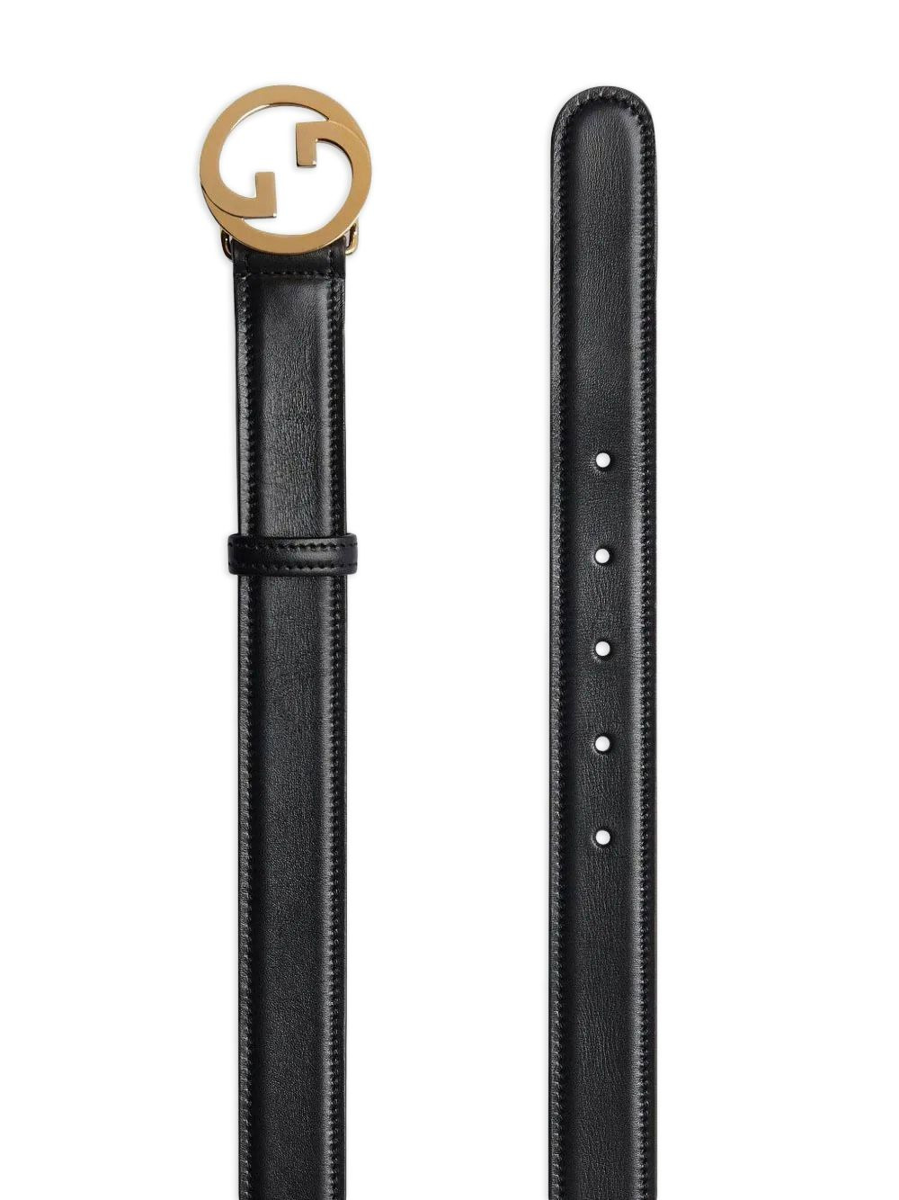 Interlocking G leather belt - 2