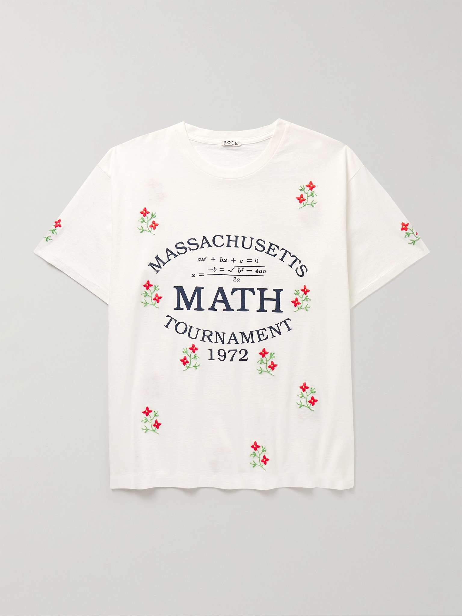 Tournament Embroidered Printed Cotton-Jersey T-Shirt - 1