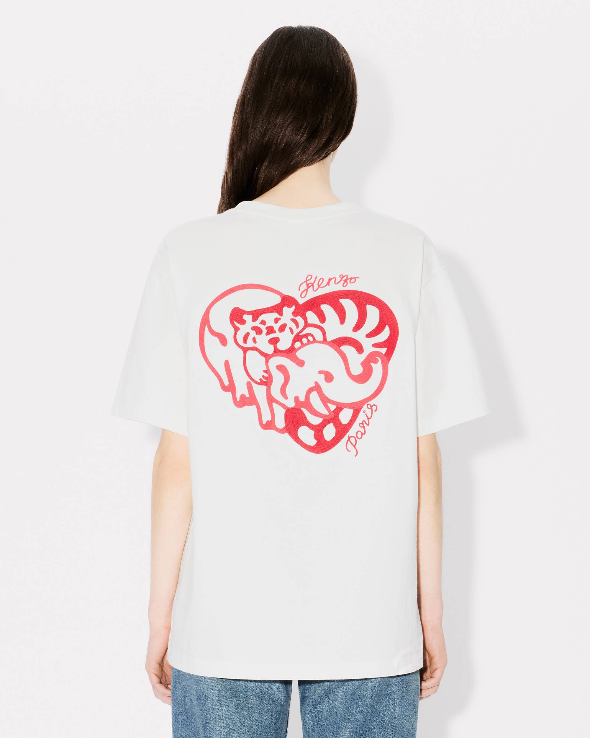 'KENZO Heart' oversized embroidered T-shirt - 4