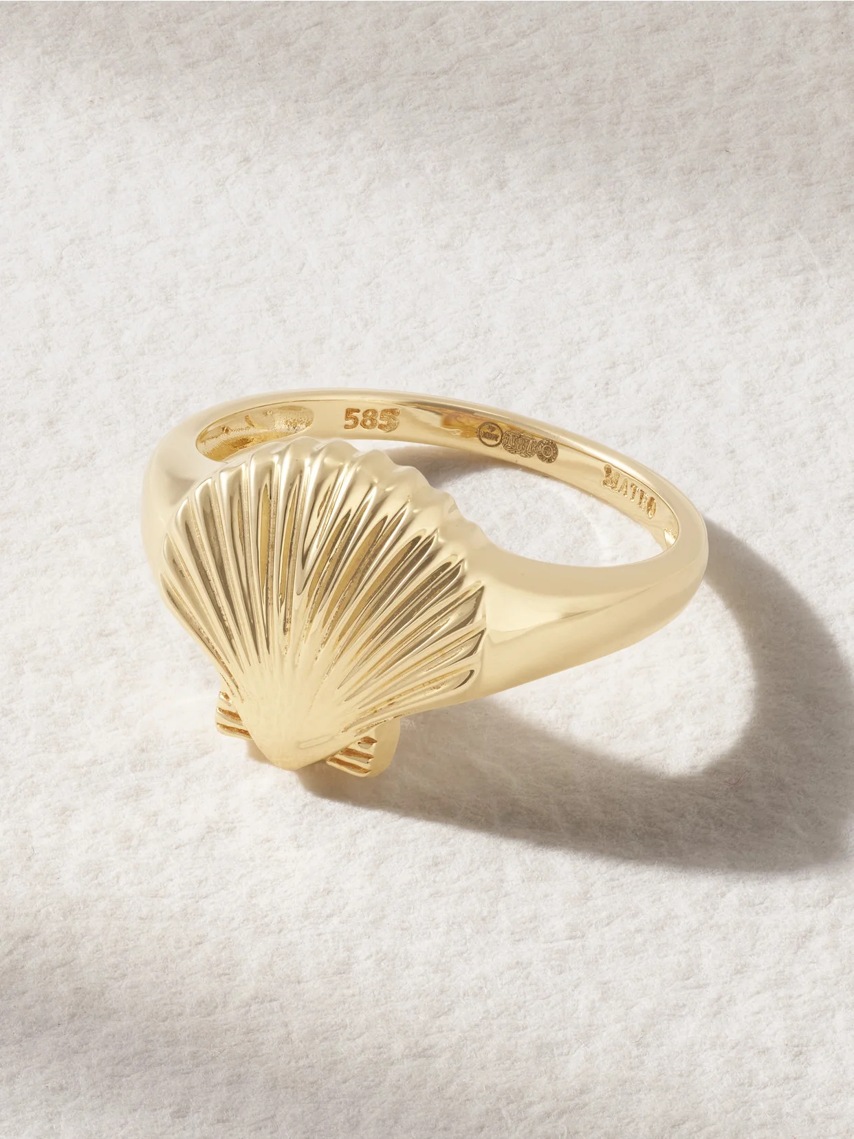 Venus 14-karat Gold Signet Ring - 1