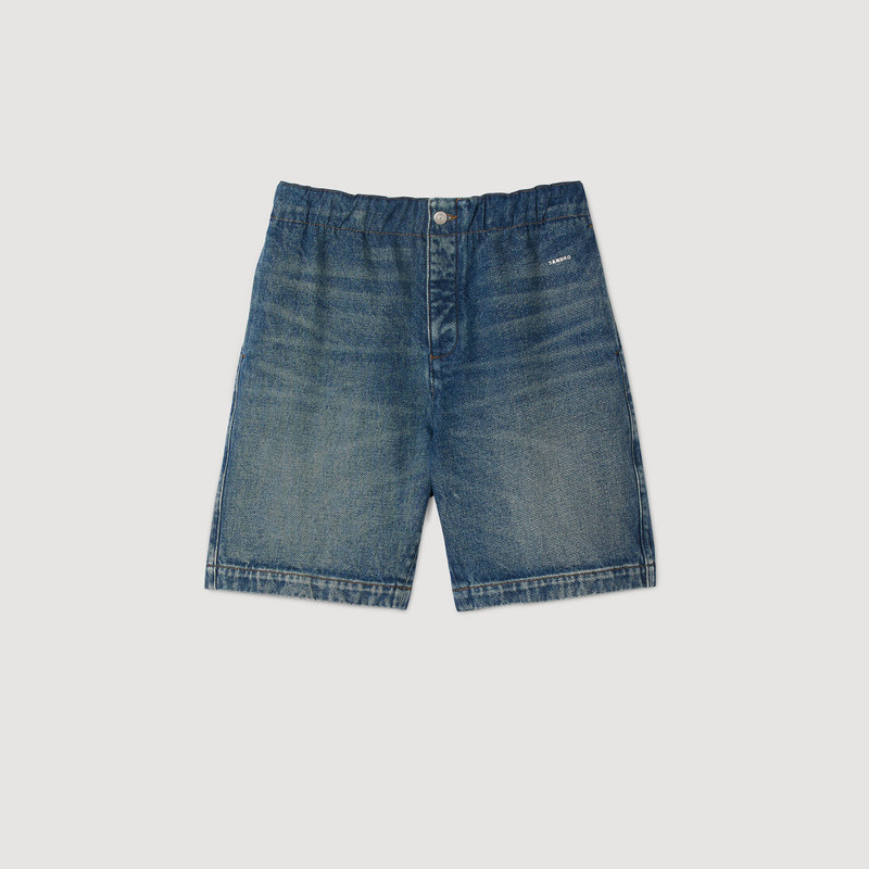 ELASTICATED DENIM SHORTS 1
