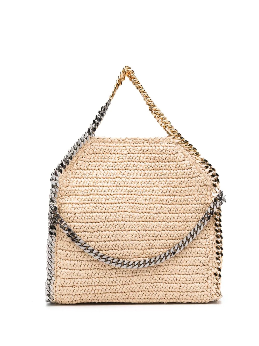 Falabella raffia foldover tote bag - 1