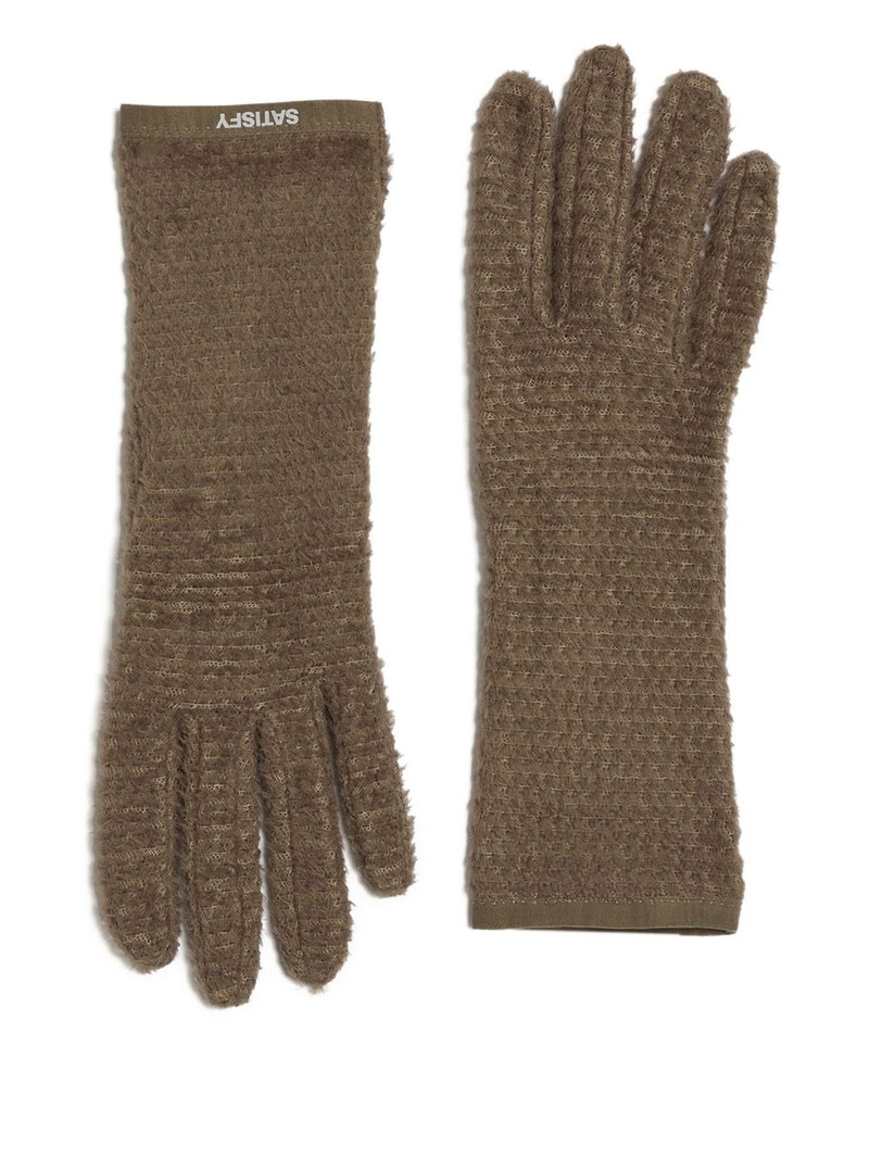 SATISFY waffle-textured fleece gloves outlook