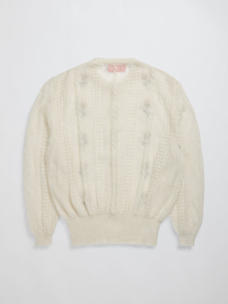 MAGLIANO Cormagliano Mohair Cardigan White | REVERSIBLE