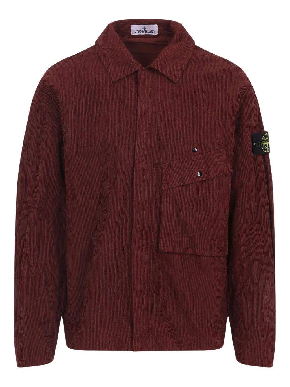 corduroy patch-pocket shirt - 1