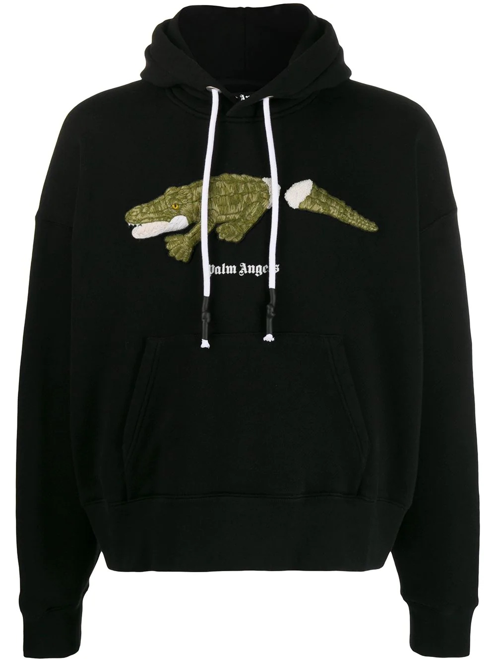 crocodile-print hoodie - 1