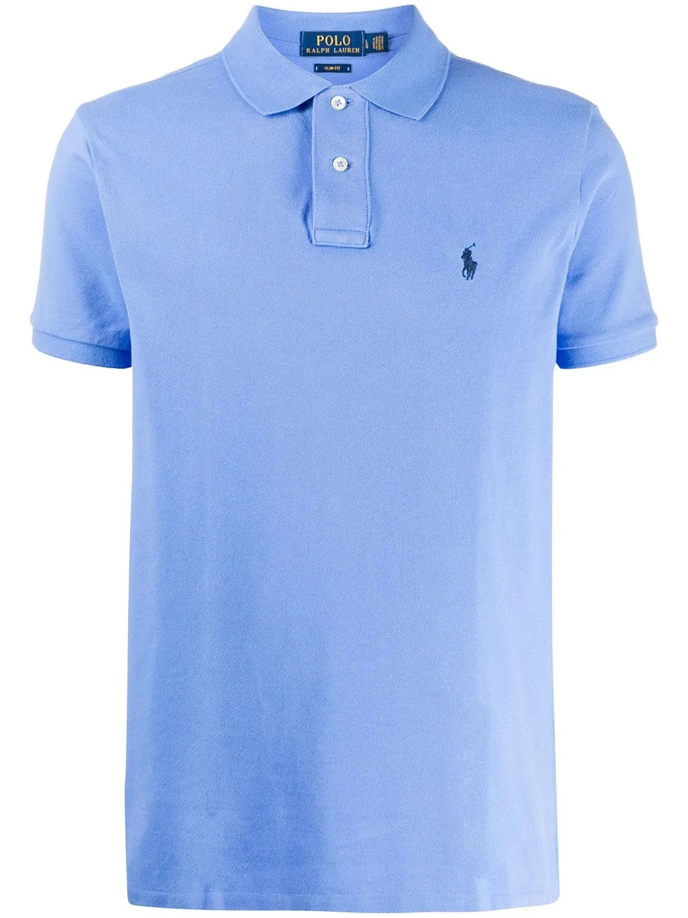 short sleeve embroidered logo polo shirt - 1