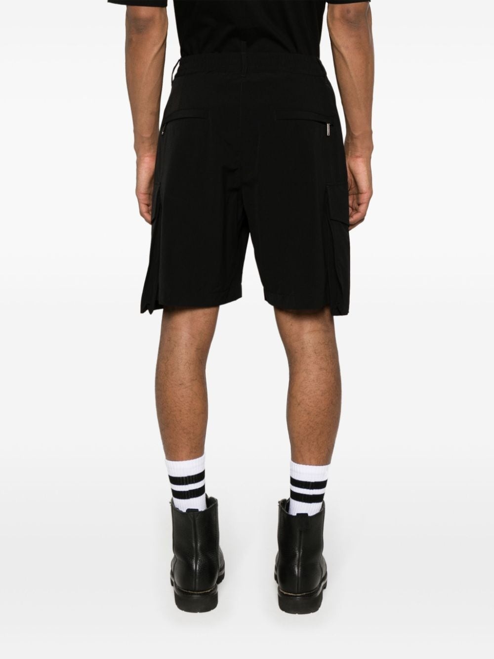 elasticated-waistband cargo shorts - 4