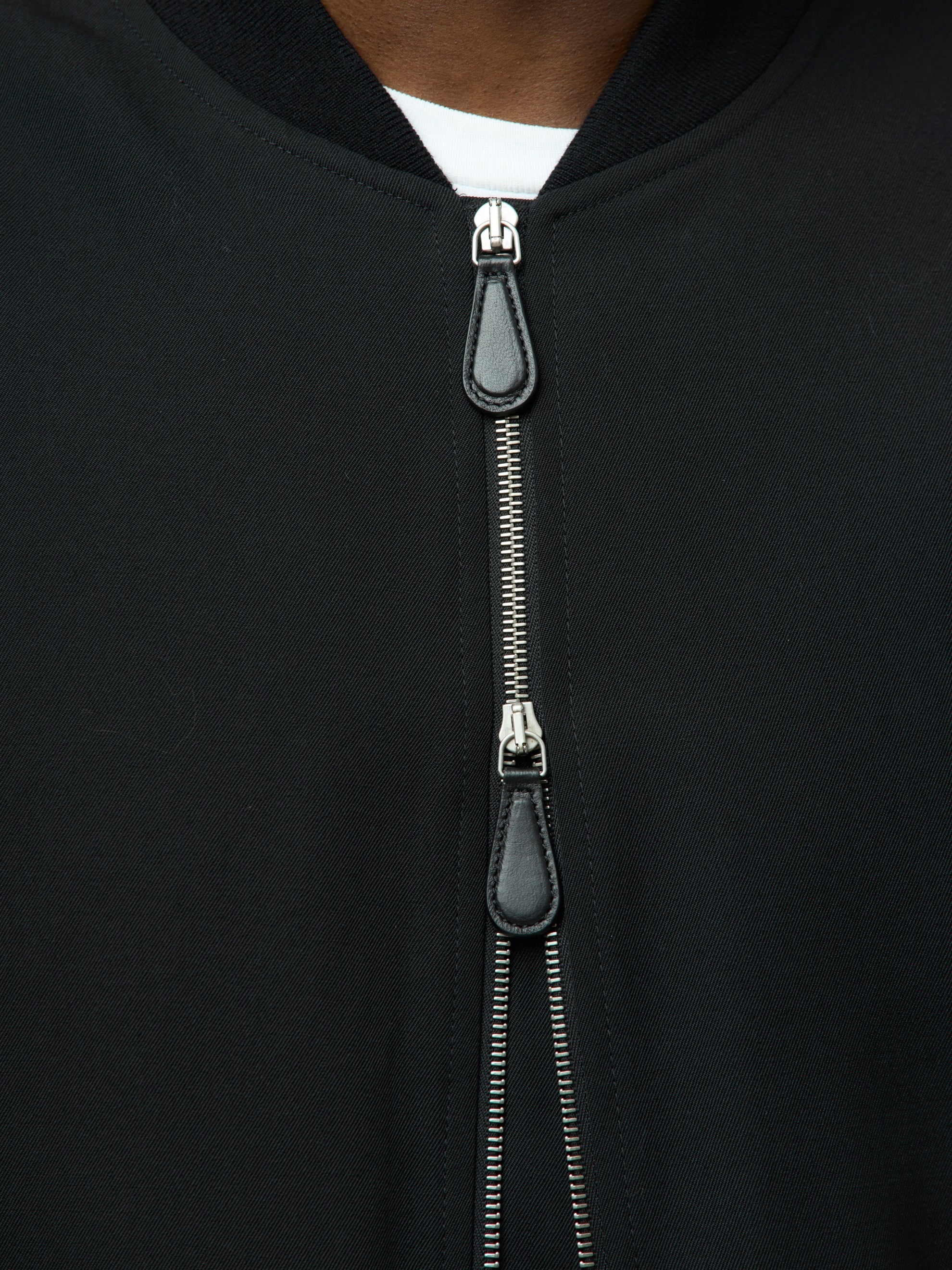 RIB COLLAR BLOUSON JACKET (BLACK) - 6