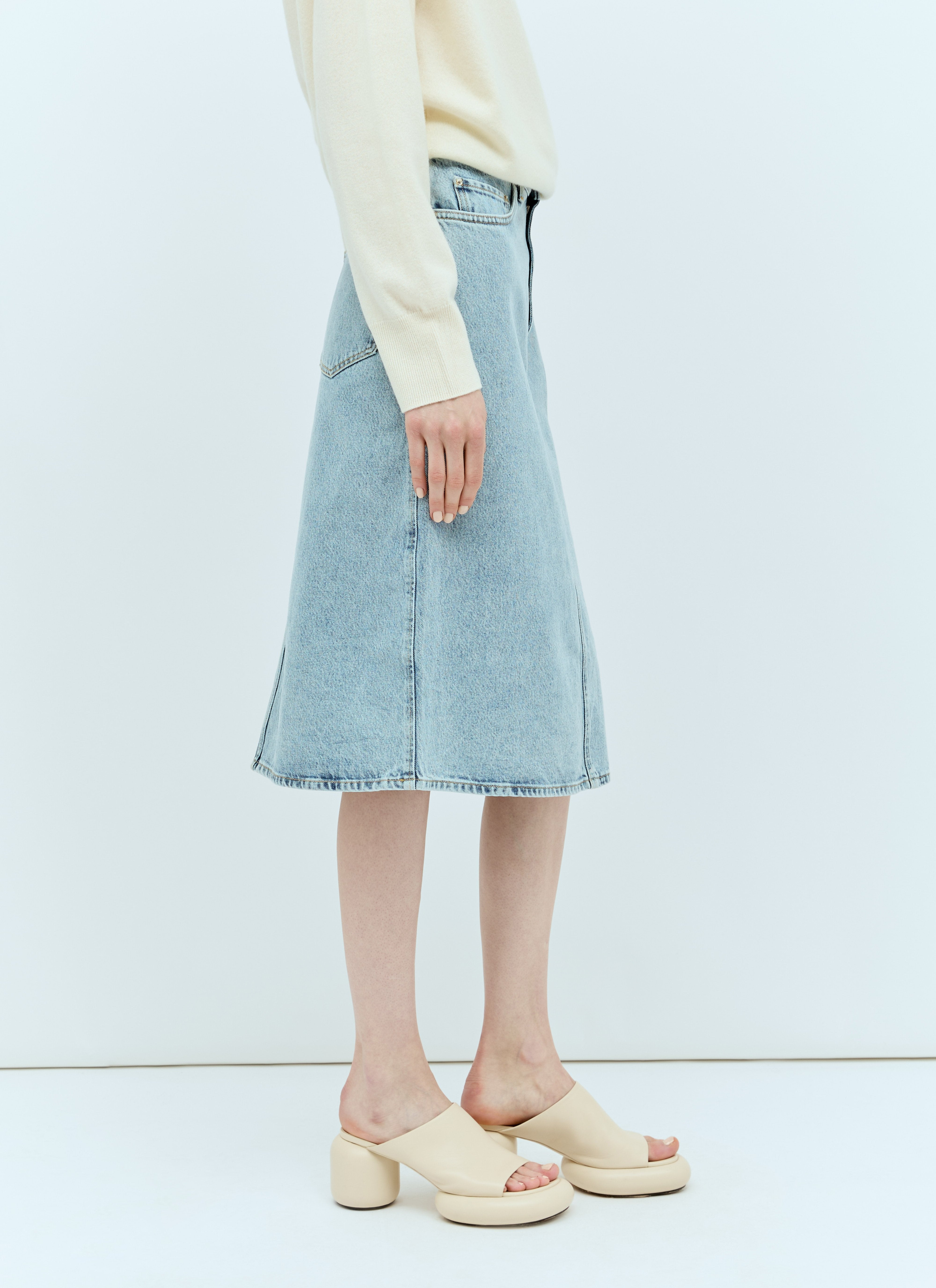 Toteme Women Denim Midi Skirt - 3