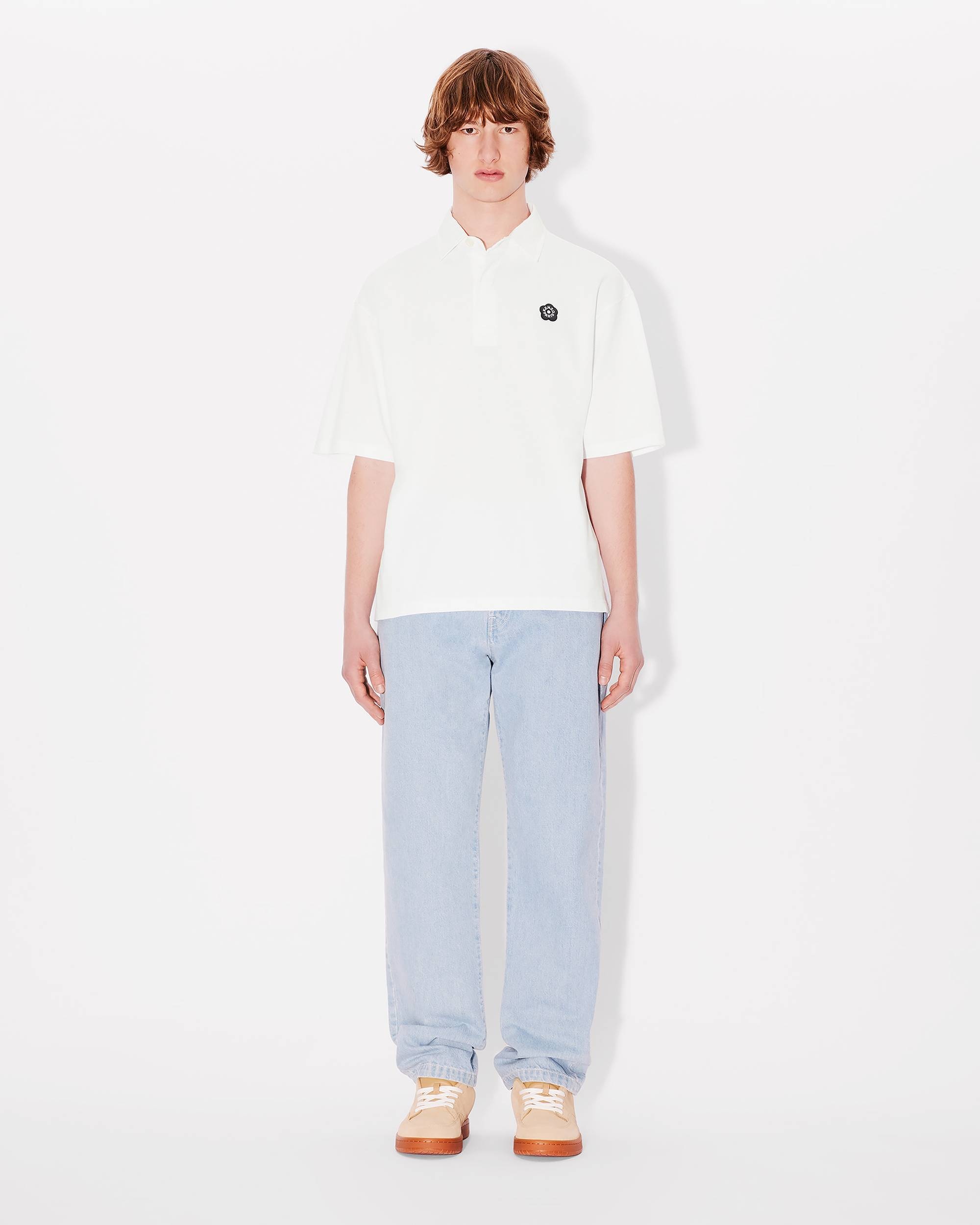 'Boke Flower 2.0' embroidered polo in organic cotton - 5
