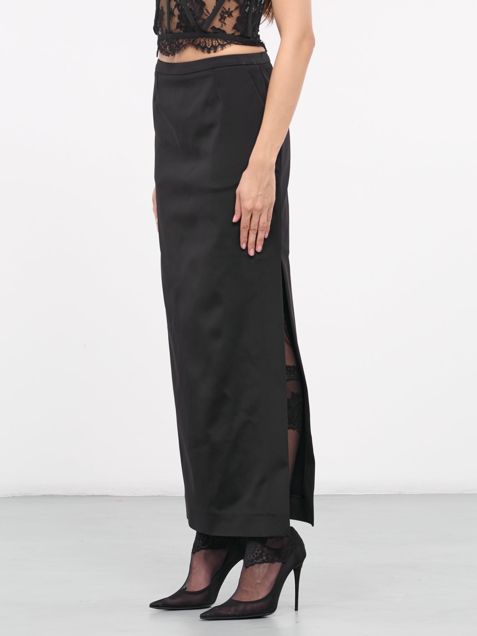 Side Slit Maxi Skirt - 2
