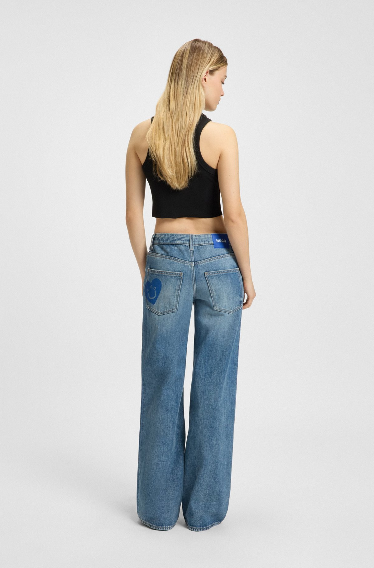 BAGGY-FIT JEANS IN BLUE RIGID DENIM - 4
