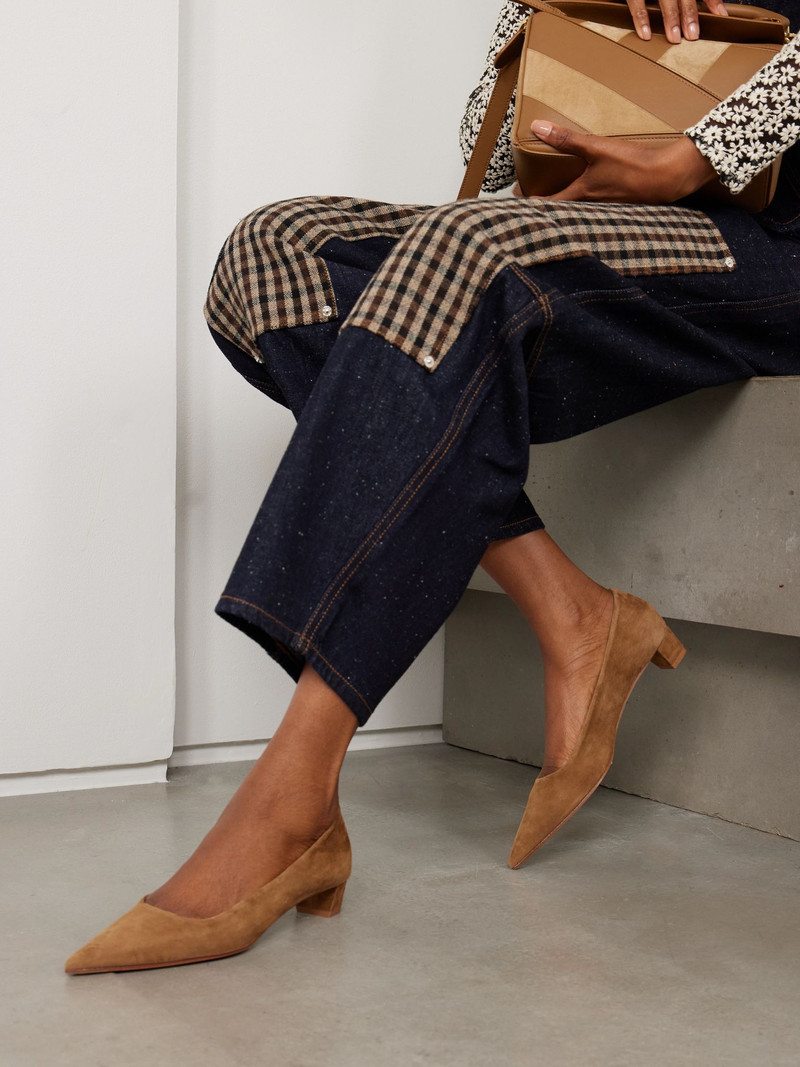 Aeyde Judi suede pumps Camel outlook