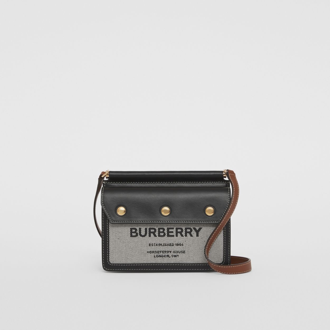 Mini Horseferry Print Title Bag with Pocket Detail 1